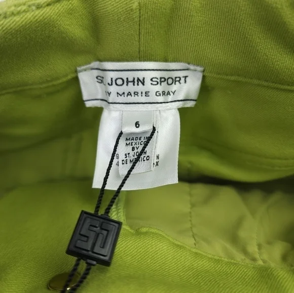 New St. John Green Classic 5 Pocket Marie Sport Slight Flare Women's Pan… - Picture 10 of 16